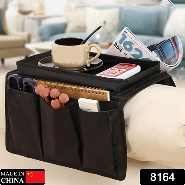 Sofa Arm Rest Hanging Storage Bag, Storage Bag for Sofa Ideal for Sorting Magazines Books (Black) - dailyneed.life