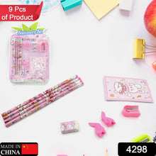 Kids' Stationery Kit: Wooden Pencils, Sharpener, Eraser, Diary (9 Pc Set) - dailyneed.life