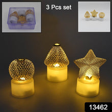 Flameless and Smokeless Decorative Candles Acrylic Led Tea Light Candle for Gifting, House, Light, Diwali (3 Pc Set) - dailyneed.life