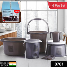 Plastic Bathroom Accessories Set (Mix Color / 6 Pc) - dailyneed.life