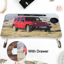 Multi-Purpose Laptop Desk for Study and Reading with Foldable, Cupholder & Drawer (1 Pc / Mix Catoon Design / 58×38 Cm) - dailyneed.life