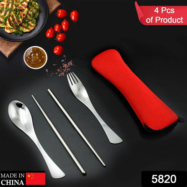 Picnic Dinner Spoon Fork Chopsticks Cutlery Tablewares Set Traveling Spoon Set High Quality Cutlery Set (4 PC / 1 Set ) - dailyneed.life