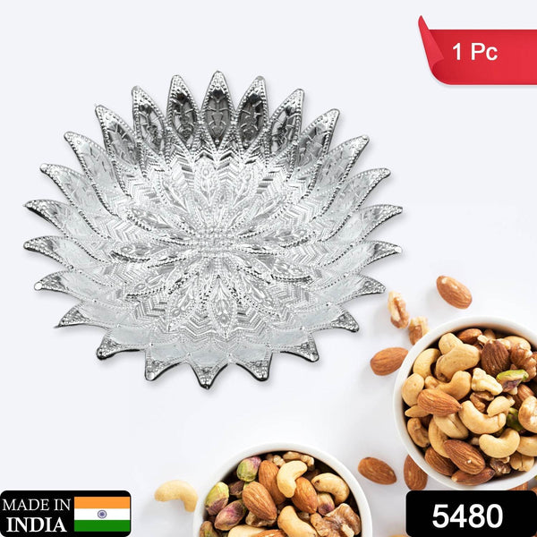 Plastic Silver Finish Serving Tray, Decorative Multipurpose Tray (1 Pc) - dailyneed.life