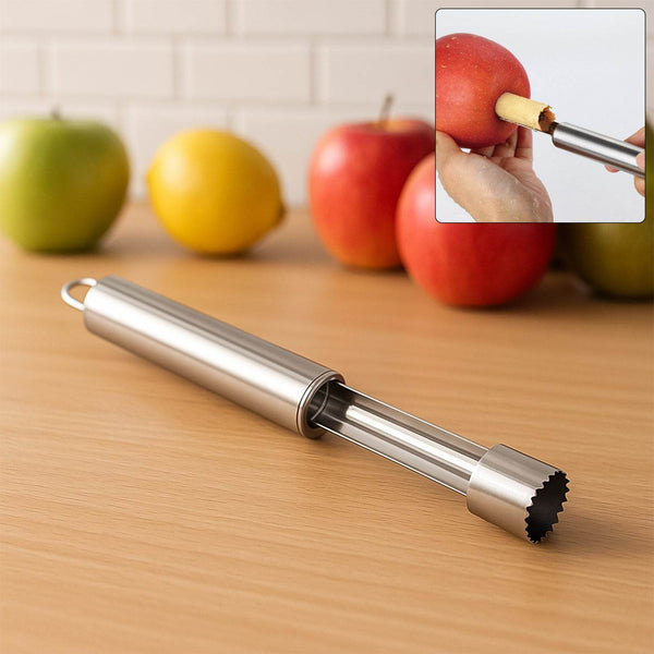 Fruit Core Stainless Steel Set, Core Remover for Apple and Pear, Kitchen Prep Tool Fruit Core Remover Tool with Soft Handle, Apple Corer Stainless Steel, Kitchen Gadget Dishwasher Safe - dailyneed.life