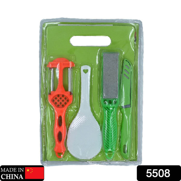 Plastic Chopping Board with Knife Set and Scissor And Wine Stainless Steel And Plastic Kitchen item Multipurpose cutting vegetables - dailyneed.life