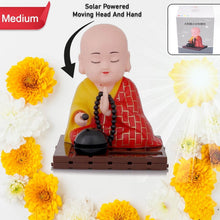 Solar Powered Sitting Buddha Statue, Moving Head and Hand (1 Pc / Medium) - dailyneed.life
