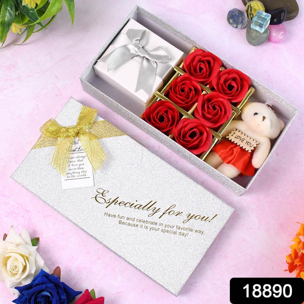 Valentine Day Gift Set Scented Rose Flowers Pack with Teddy - dailyneed.life