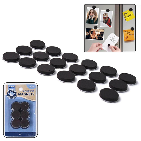 Magnets with Adhesive Backing Magnetic Tape Magnet Strips (18 Pcs Set) - dailyneed.life