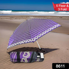 3-Fold & 5 Floor Sun Protective Solid Foldable Umbrella (1 Pc) - dailyneed.life