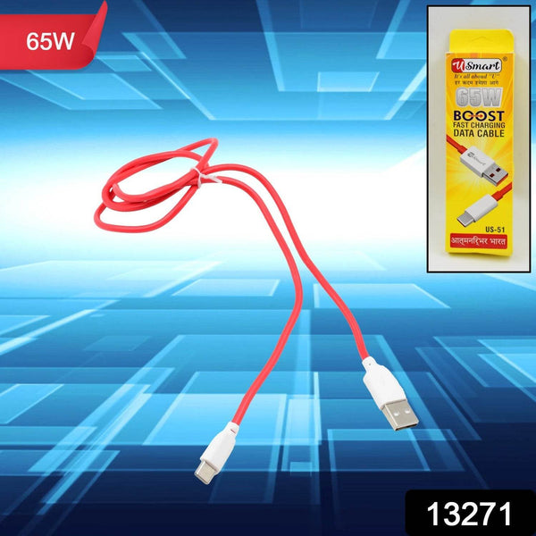 Type C data cable Fast Charging Data Cable (1000 MM / 65W / 1 Pc) - dailyneed.life