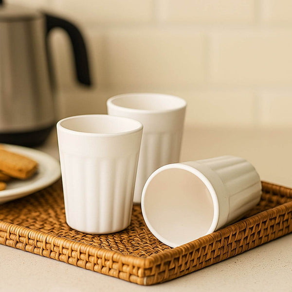 Small Plastic Coffee / Tea Cups Reusable Plastic Cup Mug Lightweight Microwavable Safe Unbreakable Camping Coffee Mugs for Tea Milk Water Juice Tea (3 Pcs Set) - dailyneed.life