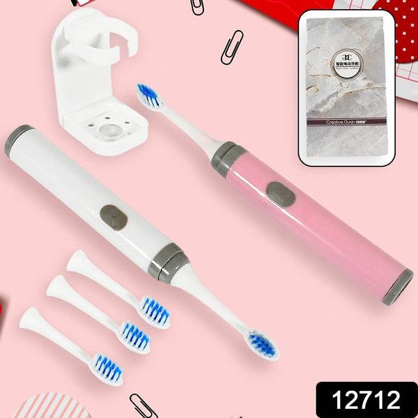 Adult Waterproof Electric Toothbrush Strong Sonic Charging with 4 Toothbrush Head and a toothbrush holder - dailyneed.life
