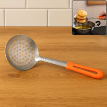 Colander Spoon, Non Slip Hand Polished Thickened Hot Pot Spoon for Kitchen for Restaurant, Stainless Steel Cooking Colander Skimmer Slotted Spoon Kitchen Strainer Ladle with Long Handle for Kitchen Cooking Baking (35 Cm) - dailyneed.life