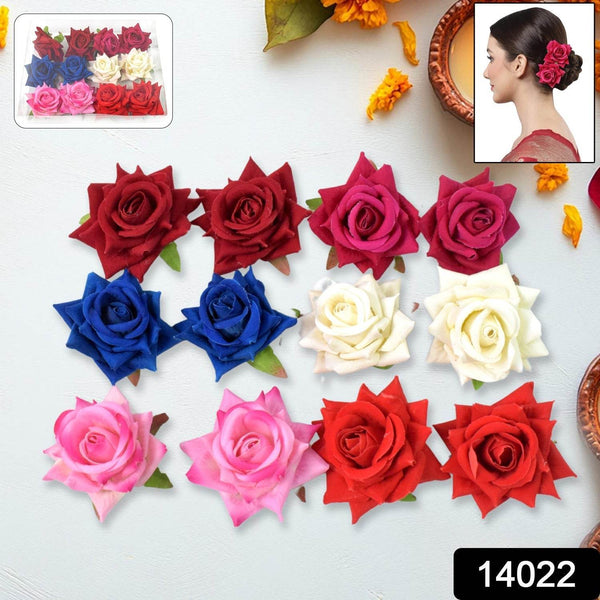 Colourful Flowing Flower Hair Pin (12 Pcs Set / Mix Color), Hair accessories - dailyneed.life
