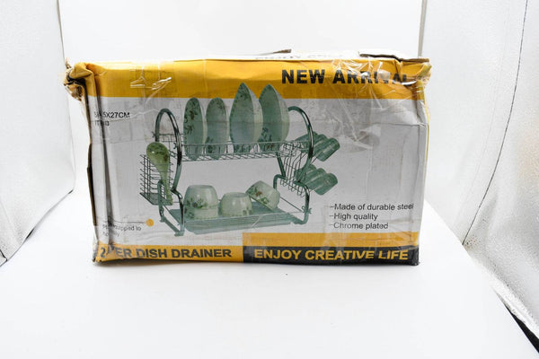 STAINLESS STEEL RECTANGLE DISH DRAINER RACK / BASKET WITH DRIP TRAY - dailyneed.life