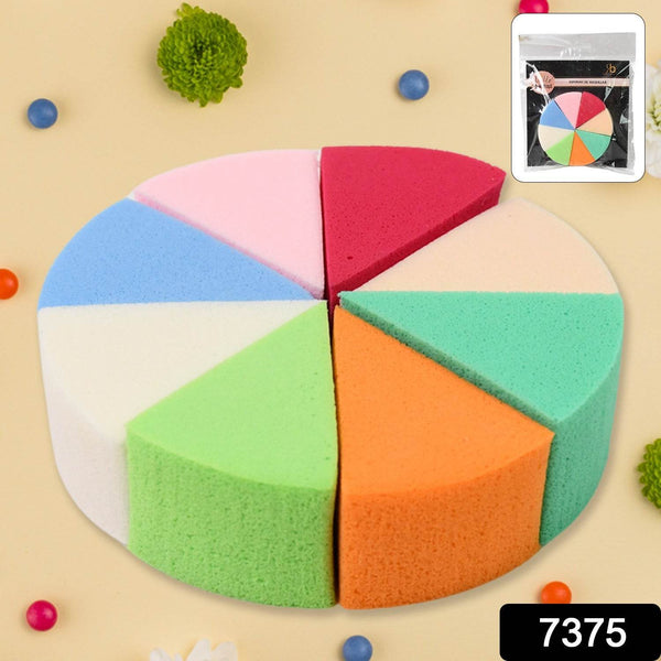 Makeup Sponge Triangle Shaped Mix Colour Cosmetic Puff (8 Pcs Set) - dailyneed.life