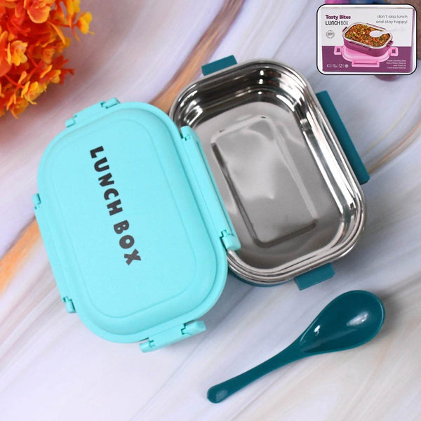 Insulated Testy Stainless Steel Leakproof Lunch Box With Spoon (1 Set) - dailyneed.life