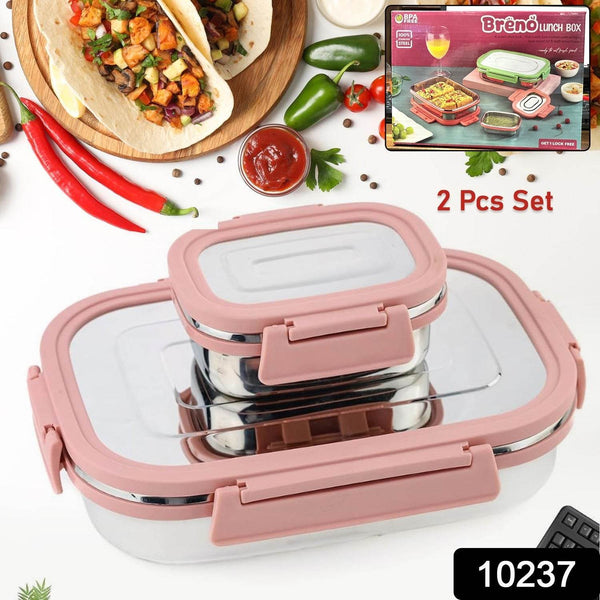 Premium Stainless Steel Leak Proof Air Tight Lunch Boxes (900ML+200ML Approx / 2 Pc Set) - dailyneed.life
