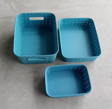 Smart Baskets for Storage(Set of 3) Sky Blue - dailyneed.life