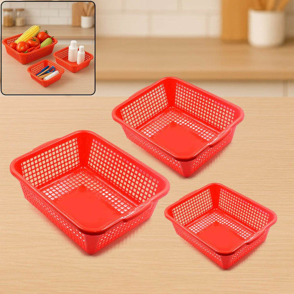 Plastic 3 Pieces Kitchen Large Size Dish Rack Drainer Vegetables and Fruits Washing Basket Dish Rack Multipurpose Organizers - dailyneed.life