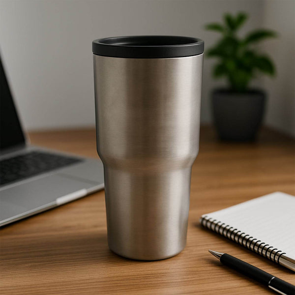 STAINLESS STEEL VACUUM GLASS INSULATED GLASS COFFEE CUPS DOUBLE WALLED TRAVEL MUG, CAR COFFEE MUG (Without Lid) - dailyneed.life