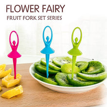 Dancing Doll Fruit Fork Cutlery Set with Stand Set of 6. - dailyneed.life