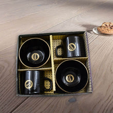 Hide & Seek Ceramic Tea / cups With Round Serving Bowl (4 Pcs set) - dailyneed.life
