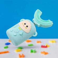 Electric Toothbrush With Light & Music, Kids U-Shaped 360Â° USB Rechargeable Plastic Automatic Toothbrush Portable Adjustable Cleaning Whitening Toothbrush with USB Charging Function Plastic + ABS for Kids - dailyneed.life