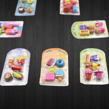 Mix Design Fancy Erasers Set – Colorful & Stylish Erasers for Kids, Birthday Gift & School Prize (1 Set) - dailyneed.life