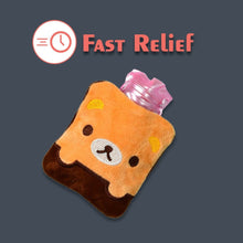 Brown Panda Print small Hot Water Bag with Cover for Pain Relief, Neck, Shoulder Pain and Hand, Feet Warmer, Menstrual Cramps. - dailyneed.life