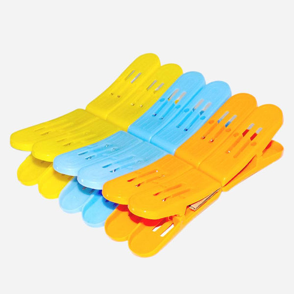 Plastic Cloth Double Pin Clips for cloth Dying cloth (multicolour) (Pack of 12) - dailyneed.life