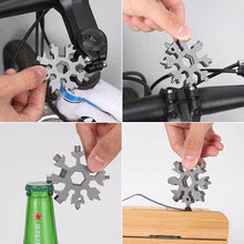 Durable & Portable 18 in 1 Snowflake Multi-Tool, Snowflake Bottle Opener Flat Phillips Screwdriver Kit Wrench - dailyneed.life
