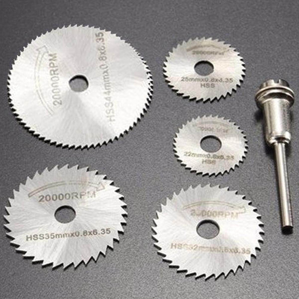 6pcs Metal HSS Circular Saw Blade Set Cutting Discs for Rotary Tool - dailyneed.life