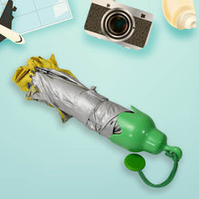 Vegetable shaped Folding Umbrella, Plastic Case Creative Fashion Folding Mini Sun Shade Rain Umbrella, Unique Umbrella, Sun & UV Protection, Cute Design (1 Pc) - dailyneed.life