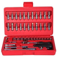 Socket 1 / 4 Inch Combination Repair Tool Kit (Red, 46 pcs) - dailyneed.life