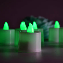 Green Flameless LED Tealights, Smokeless Plastic Decorative Candles - Led Tea Light Candle For Home Decoration, Diwali (Pack Of 24) - dailyneed.life