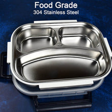 Customize White Transparent Lunch Box for Kids and adults, Stainless Steel Lunch Box with 3 Compartments. - dailyneed.life