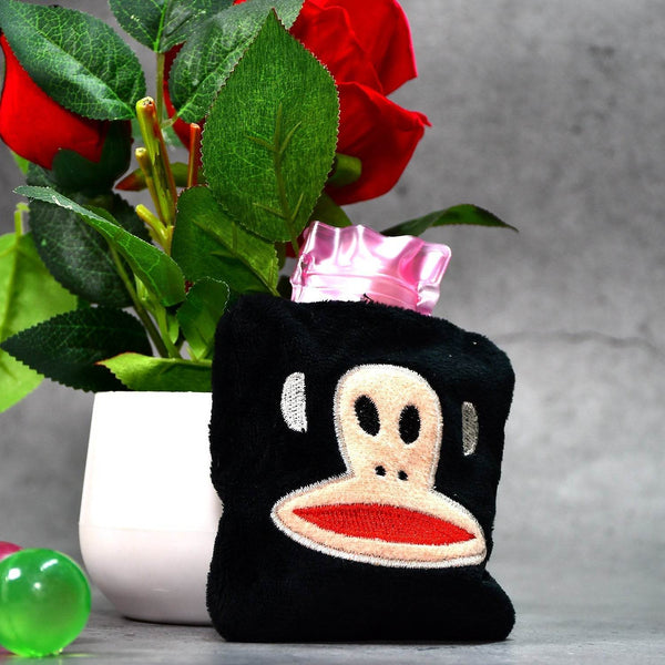 Black Small Hot Water Bag with Cover for Pain Relief - dailyneed.life
