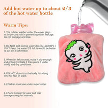 Pink Cartoon Small Hot Water Bag with Cover for Pain Relief - dailyneed.life