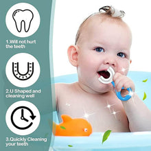 U Shaped Toothbrush for Kids, 2-6 Years Kids Baby Infant Toothbrush, Food Grade Ultra Soft Silicone Brush Head - dailyneed.life