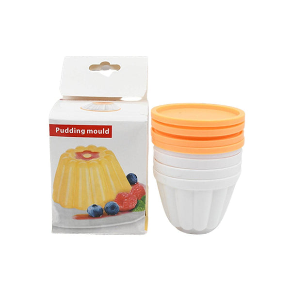 Pudding Molds, Custard Mold, Mold for Jelly Ice creams, Set of 4 Cups with Lid - dailyneed.life