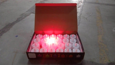 Red LED Tealights – Smokeless Flameless Candles for Home Décor, Diwali (24 Pcs) - dailyneed.life