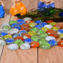 Glass Gem Stone, Flat Round Marbles Pebbles for Vase Fillers, Attractive pebbles for Aquarium Fish Tank. - dailyneed.life