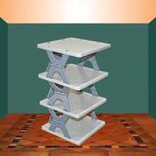 Foldable Shoe Rack (1 Pc, 4 Layers): Space-Saving, Entryway Storage - dailyneed.life