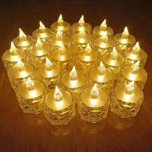 12 Pcs Flameless and Smokeless Decorative Acrylic Candles Transparent Led Tea Light Candle for Gifting, House, Diwali, Christmas, Festival, Events Decor Candles, Diwali - dailyneed.life
