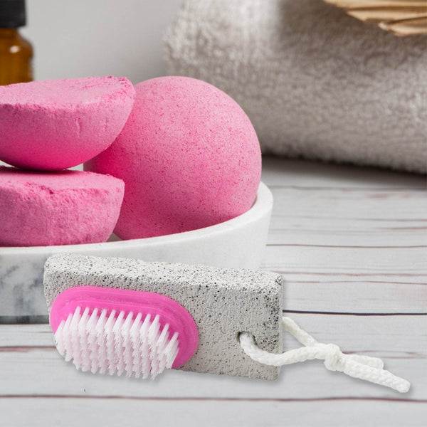 Hand and Foot Brush with pumice stone to Remove Dead Skin & Callus Stone Foot Scrubber Pedicure Brush For Dead Skin - dailyneed.life