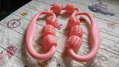 Muscle Massage Roller 8 Wheels Relieve Soreness Leg Muscle Roller Fitness Roller Muscle Relaxer Massage Roller Ring Clip All Round Massaging Uniform Force Elastic PP Drop Shaped for Home Use (1 Pc) - dailyneed.life