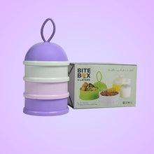 3 Layer Cute Portable Baby Food Milk Powder Storage Box Bottle Container Milk Powder Baby Food Container Bowl. (Purple) - dailyneed.life