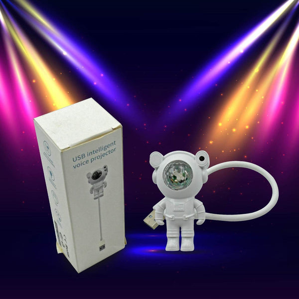 USB Intelligent Voice Projector Astro Night Light Projector, Galaxy Light Star Projector, Cartoon Light, LED Light, Desk Lamp, Mini Night Light, Cartoon Reading Lamp, USB Port for Kids Room Adults Bedroom Party Gaming Room - dailyneed.life