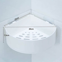 Corner Shelf Bathroom Kitchen Rack Self Adhesive Shower Caddy Plastic Triangle Wall Mount Storage Basket - dailyneed.life